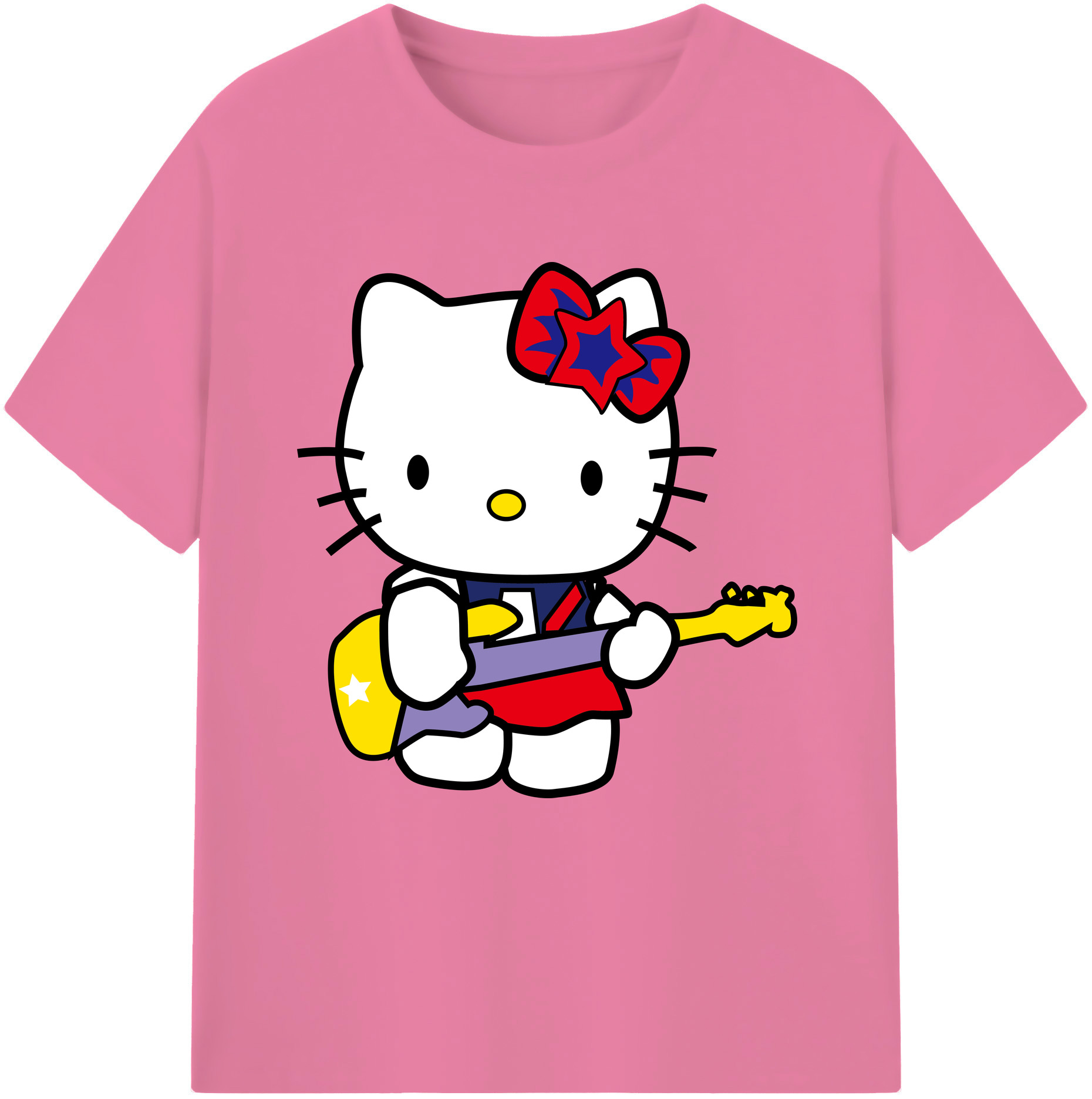 （画像用） Hello Kitty ハローキティ 綿100％半袖Tシャツ（フロントプリント）